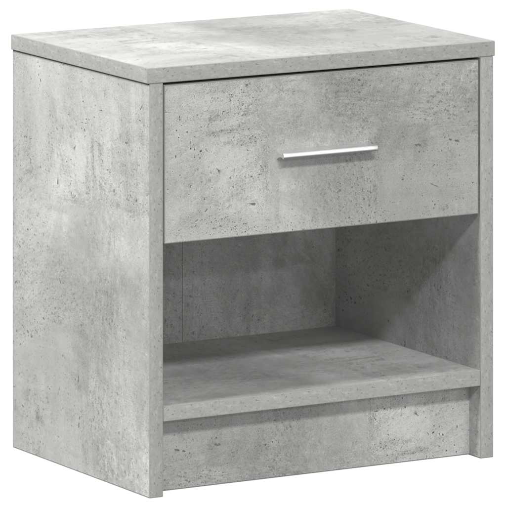 Mesas de cabeceira 2 pcs com gaveta 39x28x41cm cinzento cimento