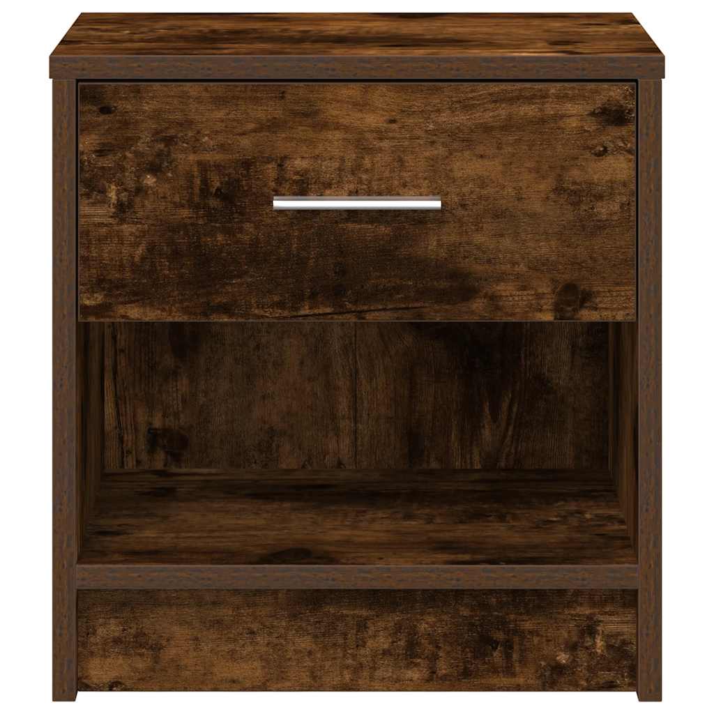 Mesa de cabeceira com gaveta 39x28x41 cm carvalho fumado