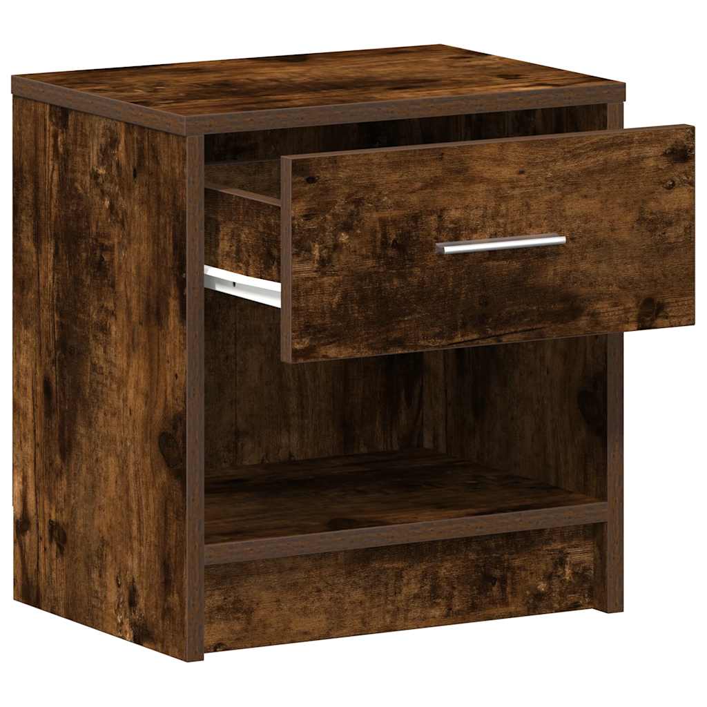 Mesa de cabeceira com gaveta 39x28x41 cm carvalho fumado