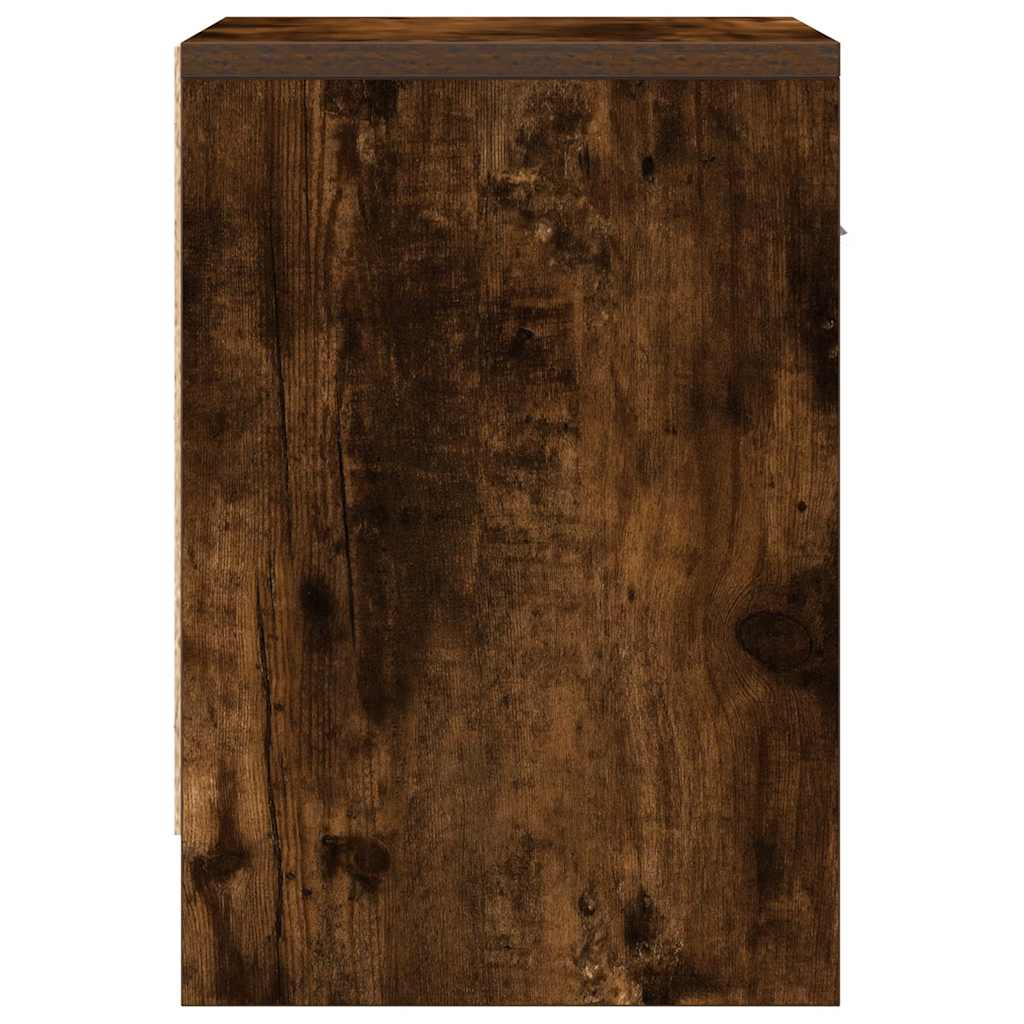 Mesa de cabeceira com gaveta 39x28x41 cm carvalho fumado