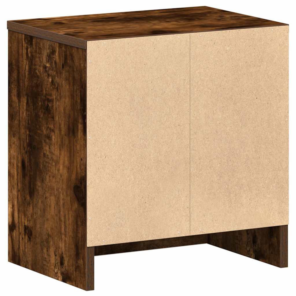 Mesa de cabeceira com gaveta 39x28x41 cm carvalho fumado