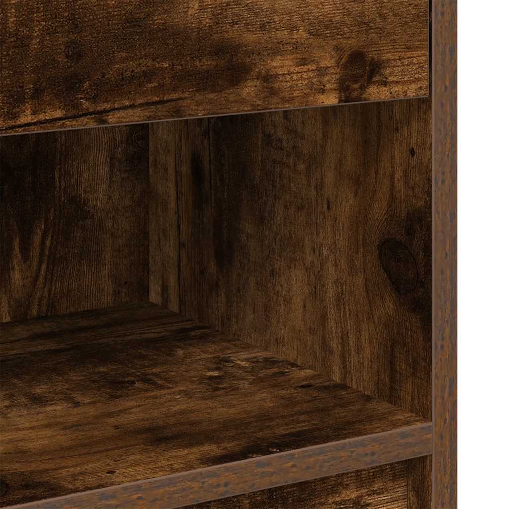 Mesa de cabeceira com gaveta 39x28x41 cm carvalho fumado