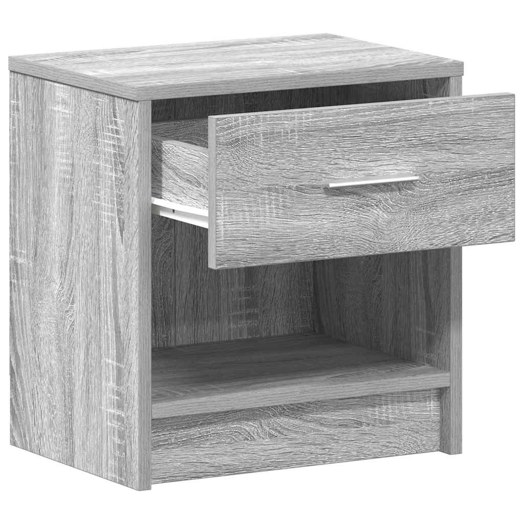 Mesas de cabeceira 2 pcs com gaveta 39x28x41 cm cinzento sonoma