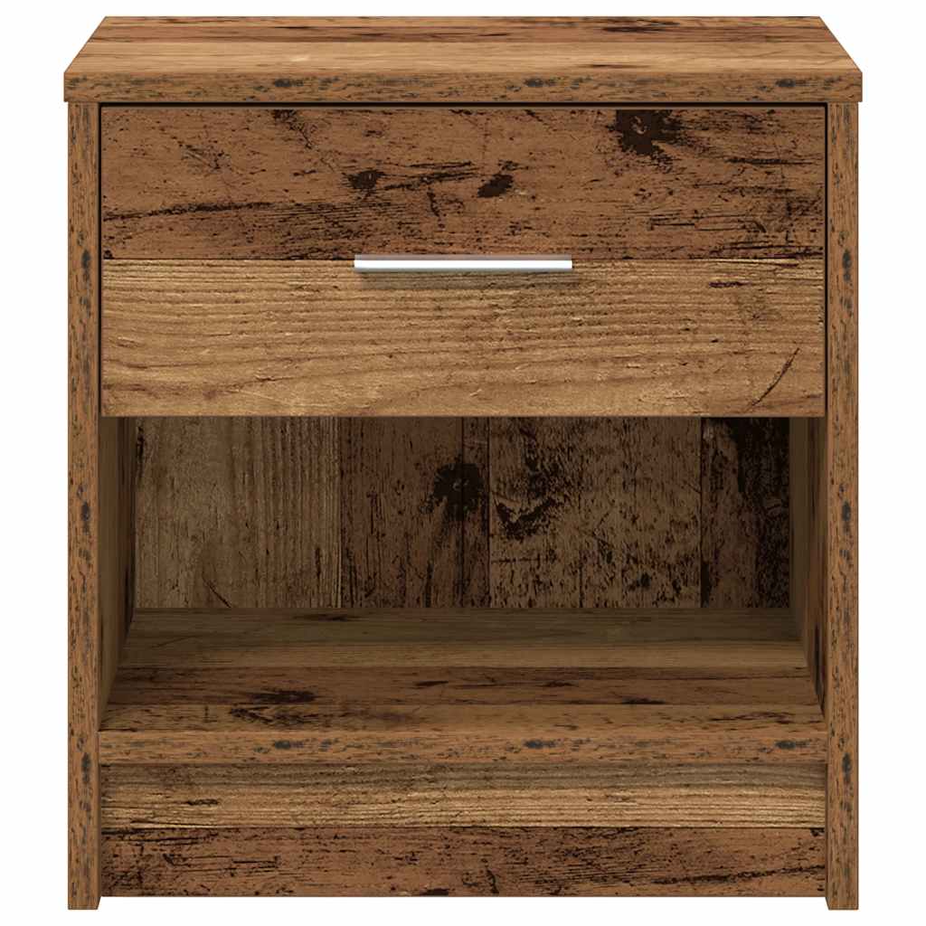 Mesas de cabeceira 2 pcs com gaveta 39x28x41 cm madeira velha