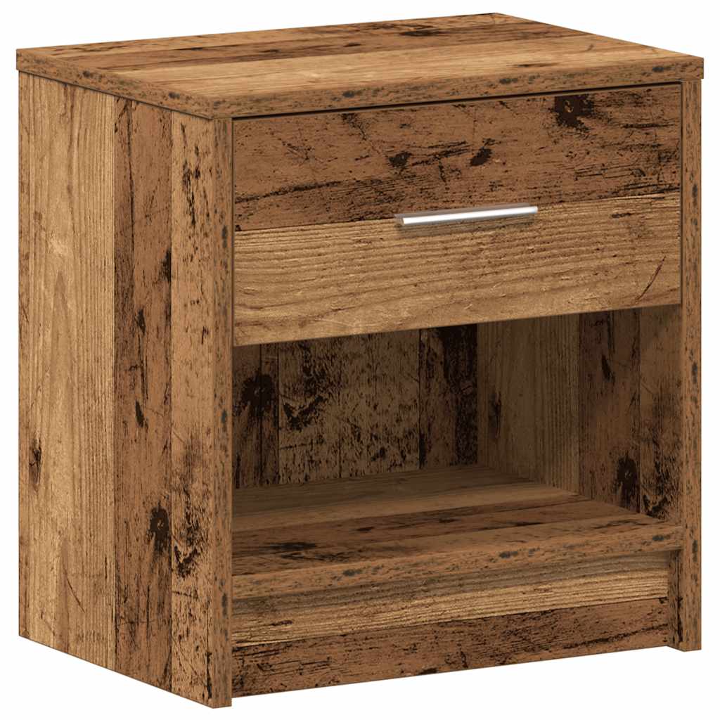 Mesas de cabeceira 2 pcs com gaveta 39x28x41 cm madeira velha