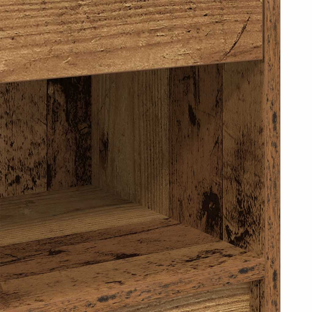 Mesas de cabeceira 2 pcs com gaveta 39x28x41 cm madeira velha