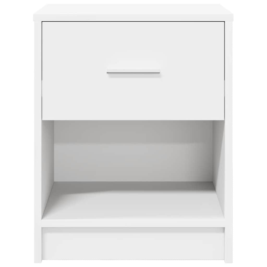 Mesas de cabeceira 2 pcs com gaveta 40x34x50 cm branco