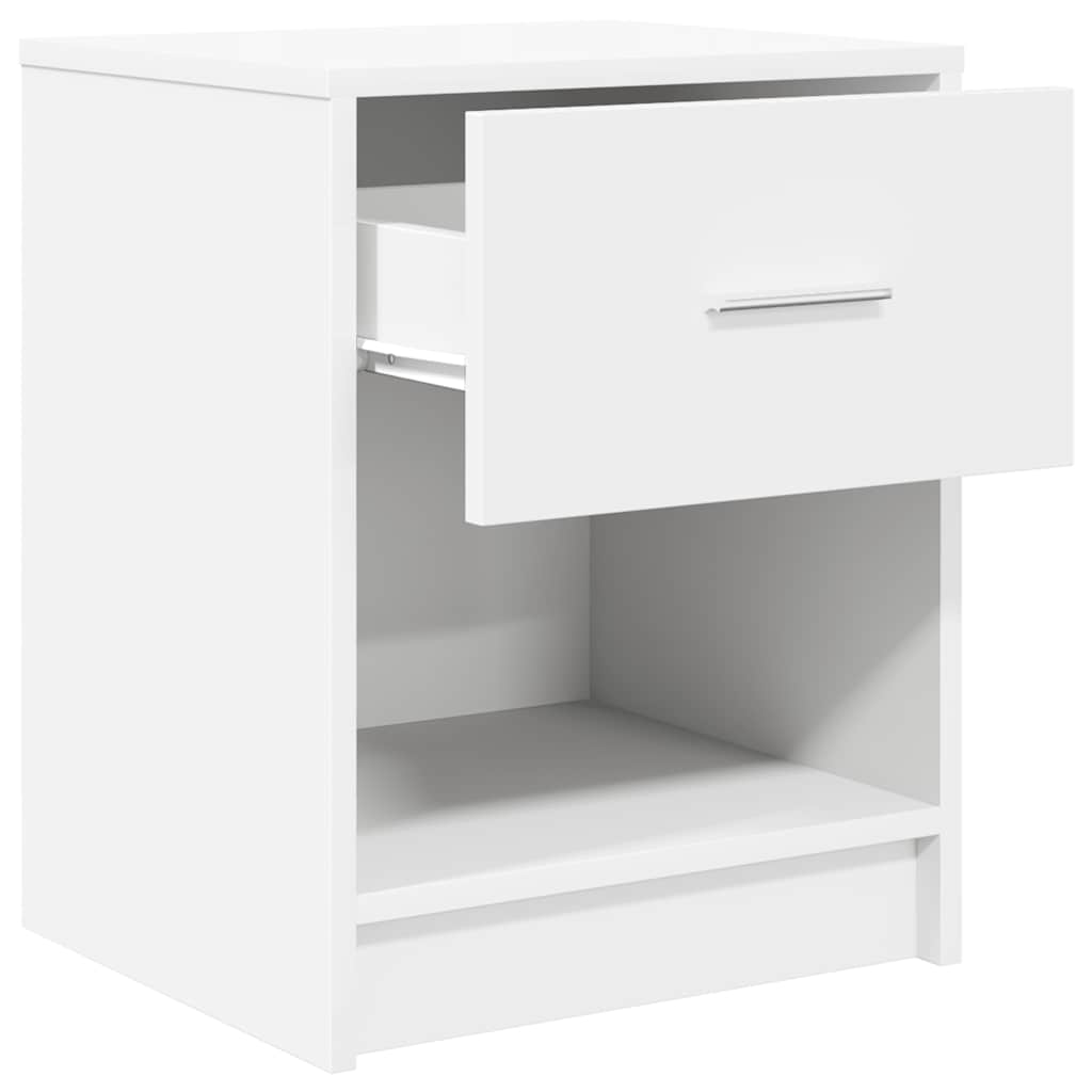 Mesas de cabeceira 2 pcs com gaveta 40x34x50 cm branco