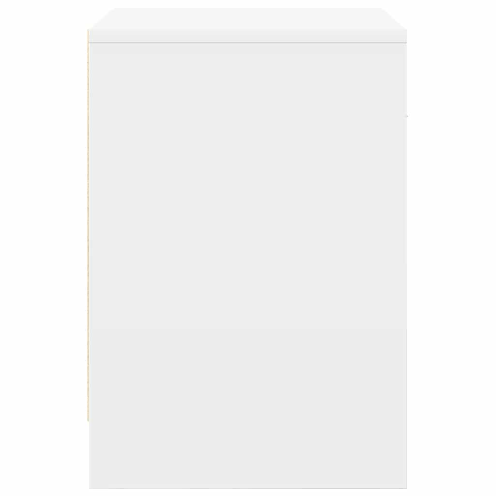 Mesas de cabeceira 2 pcs com gaveta 40x34x50 cm branco
