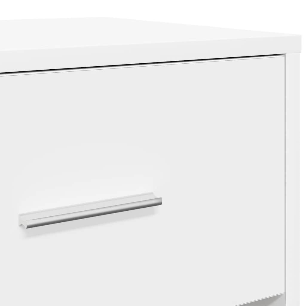 Mesas de cabeceira 2 pcs com gaveta 40x34x50 cm branco