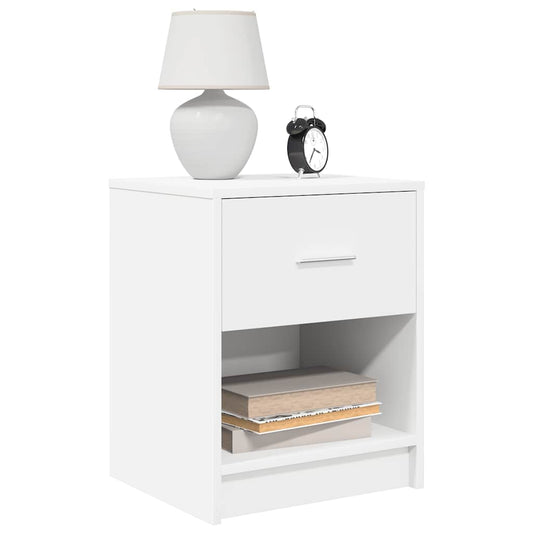 Mesas de cabeceira 2 pcs com gaveta 40x34x50 cm branco