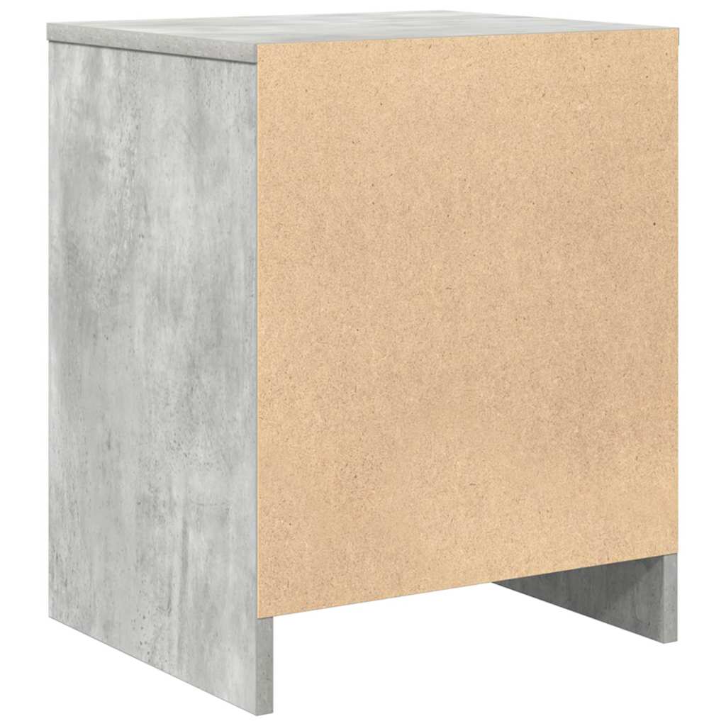 Mesa de cabeceira com gaveta 40x34x50 cm cinzento cimento