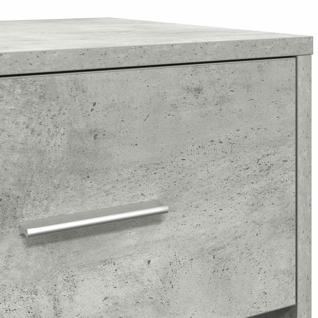 Mesa de cabeceira com gaveta 40x34x50 cm cinzento cimento