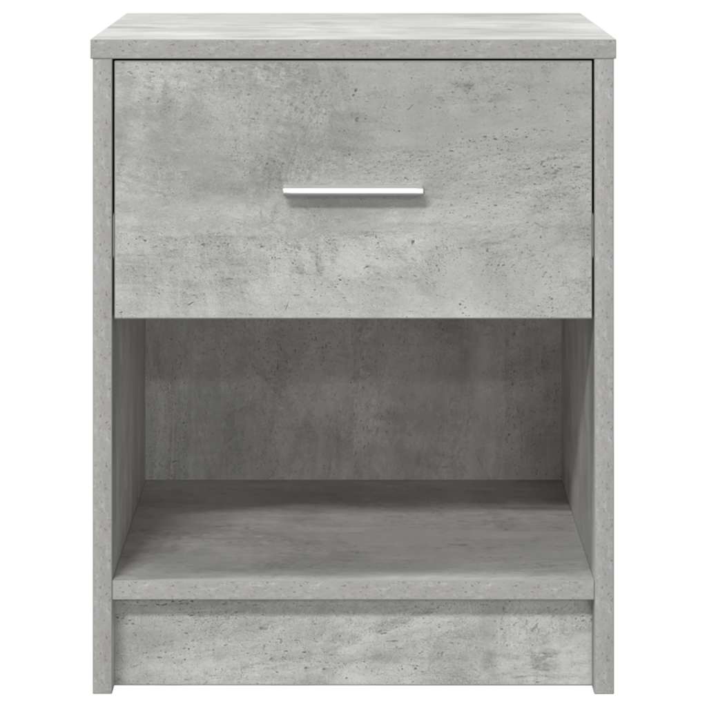 Mesas de cabeceira 2pcs com gaveta 40x34x50 cm cinzento cimento