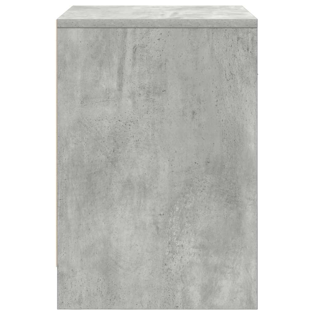 Mesas de cabeceira 2pcs com gaveta 40x34x50 cm cinzento cimento