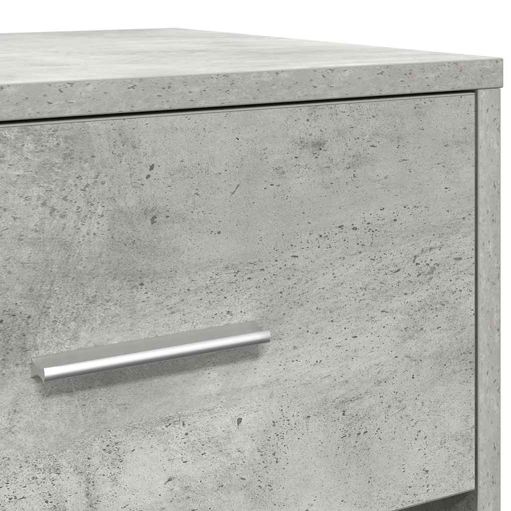 Mesas de cabeceira 2pcs com gaveta 40x34x50 cm cinzento cimento