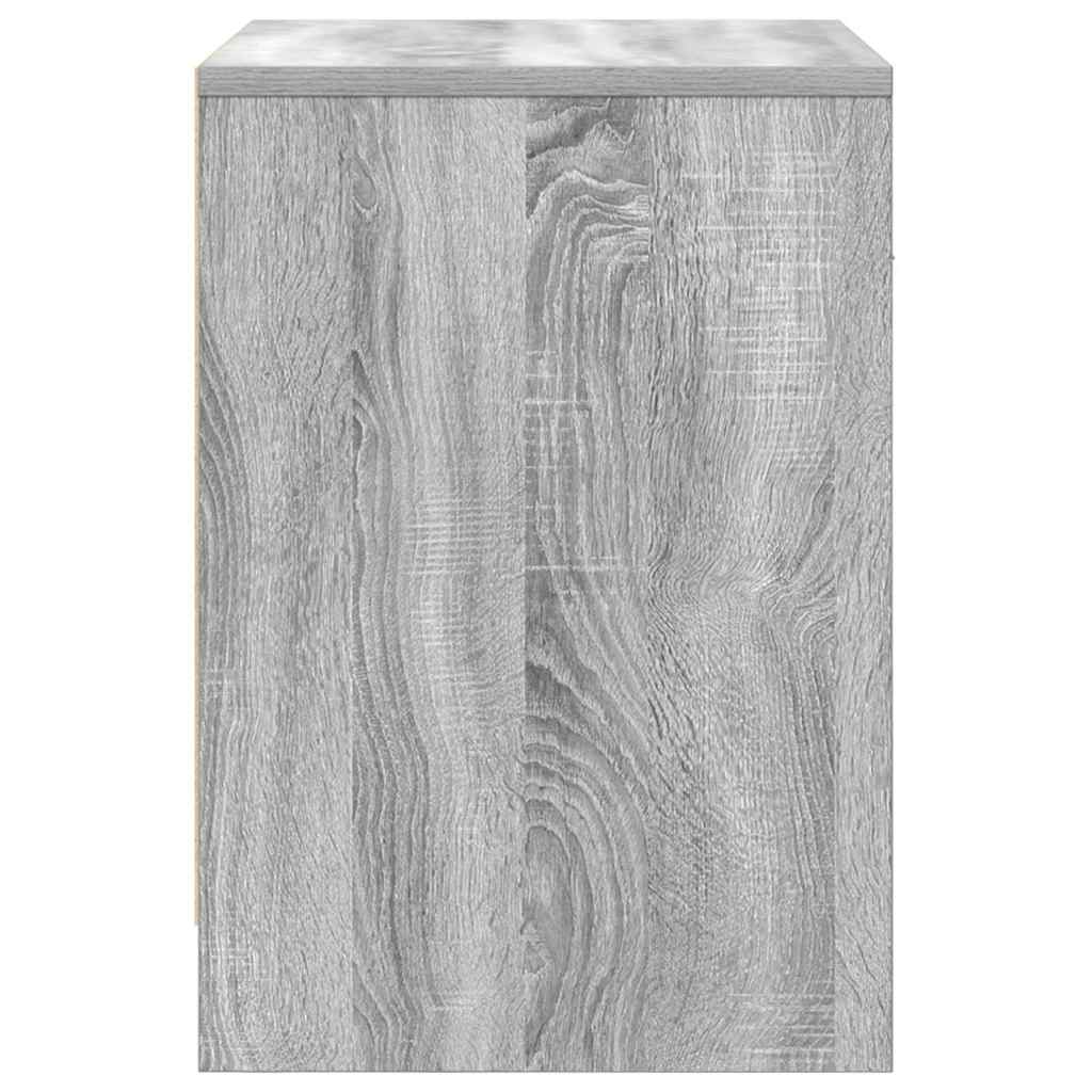 Mesa de cabeceira com gaveta 40x34x50 cm cinzento sonoma