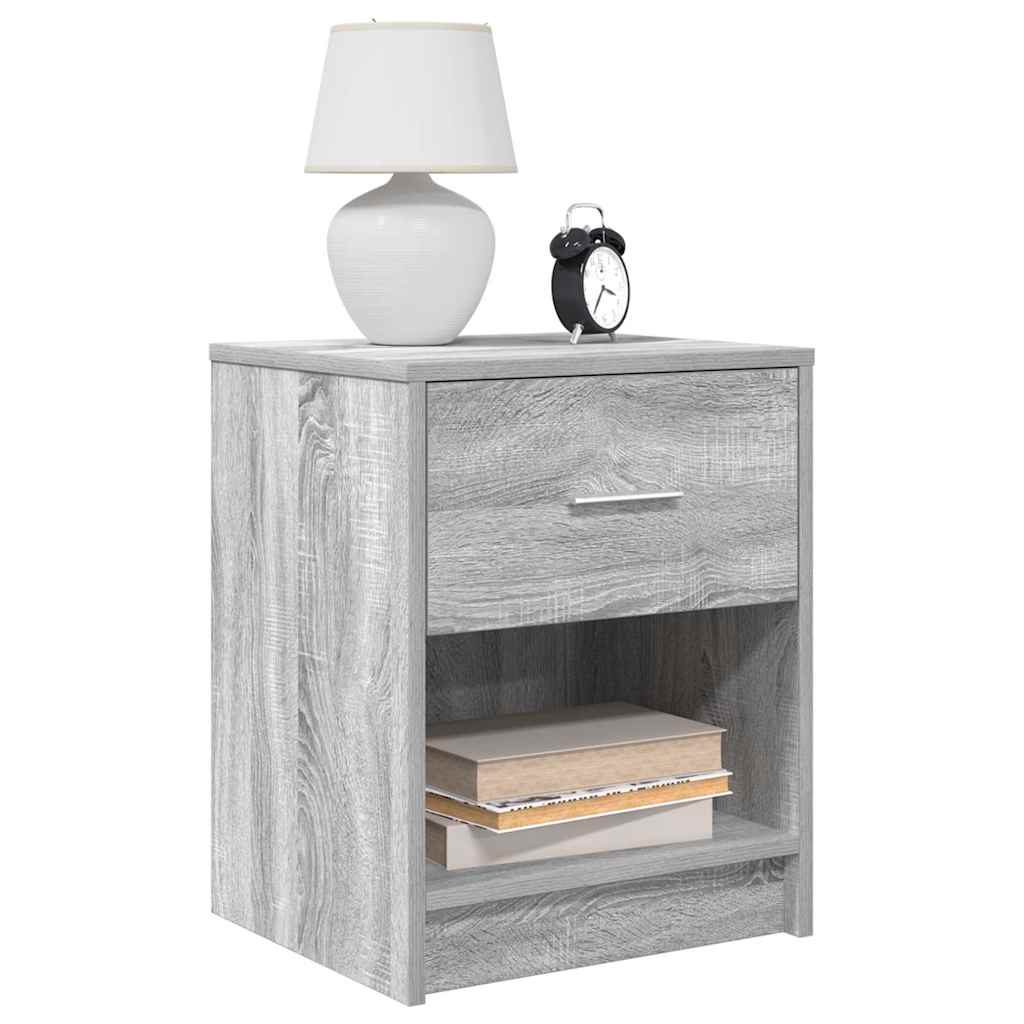 Mesa de cabeceira com gaveta 40x34x50 cm cinzento sonoma