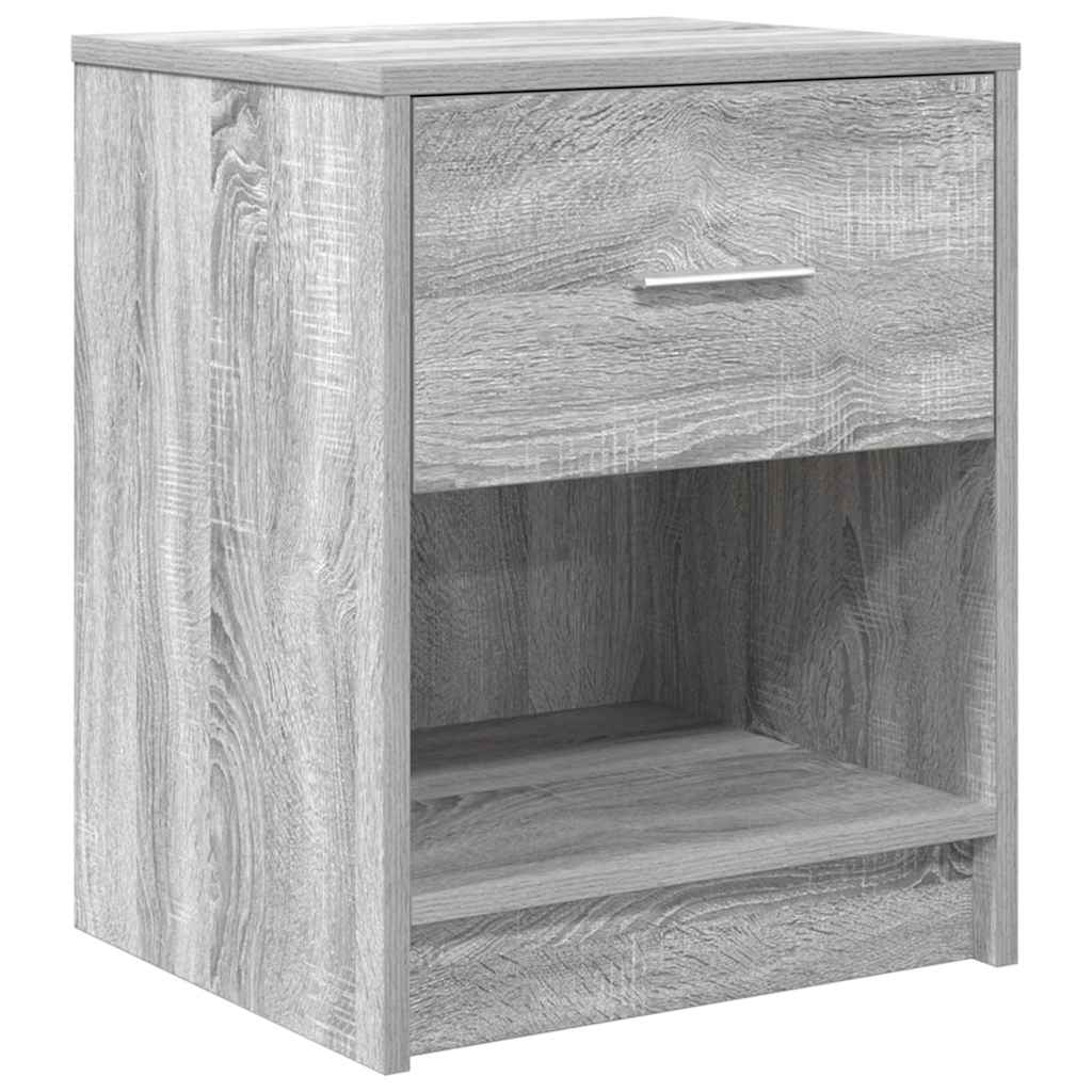 Mesas de cabeceira 2 pcs com gaveta 40x34x50 cm cinzento sonoma