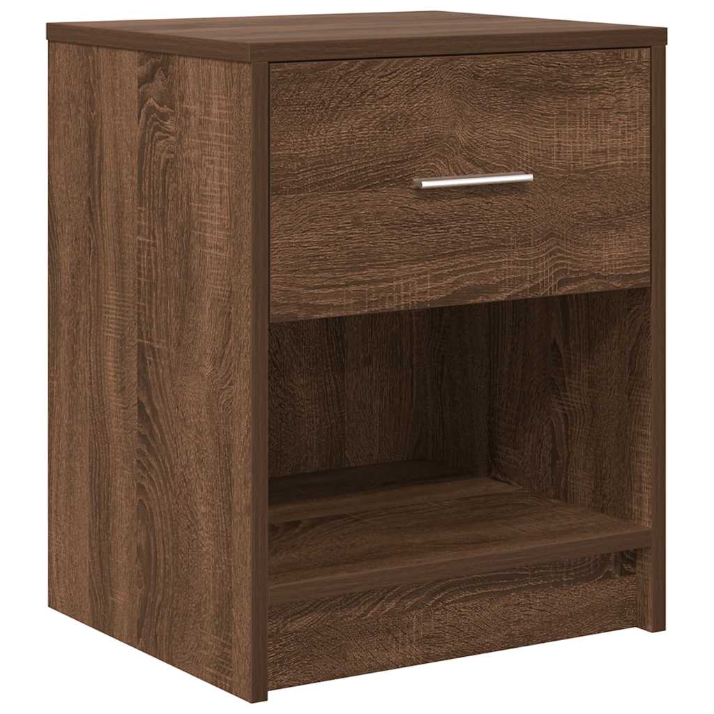 Mesas de cabeceira 2pcs com gaveta 40x34x50cm carvalho castanho