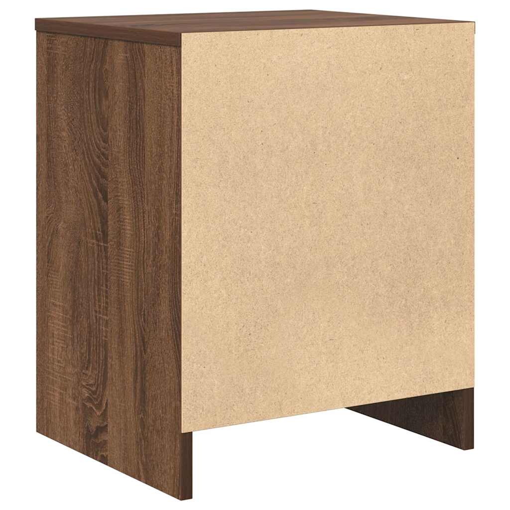 Mesas de cabeceira 2pcs com gaveta 40x34x50cm carvalho castanho