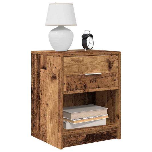 Mesa de cabeceira com gaveta 40x34x50 cm madeira velha