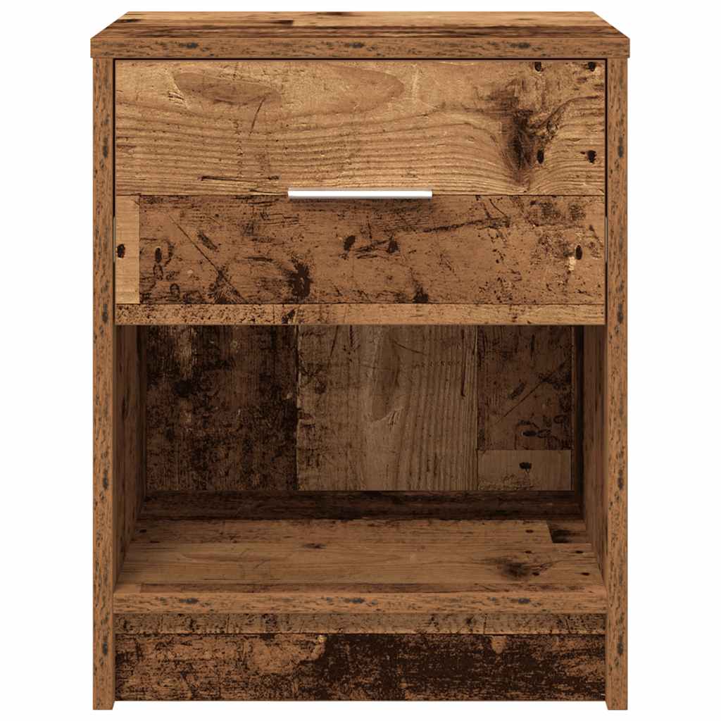 Mesas de cabeceira 2 pcs com gaveta 40x34x50 cm madeira velha