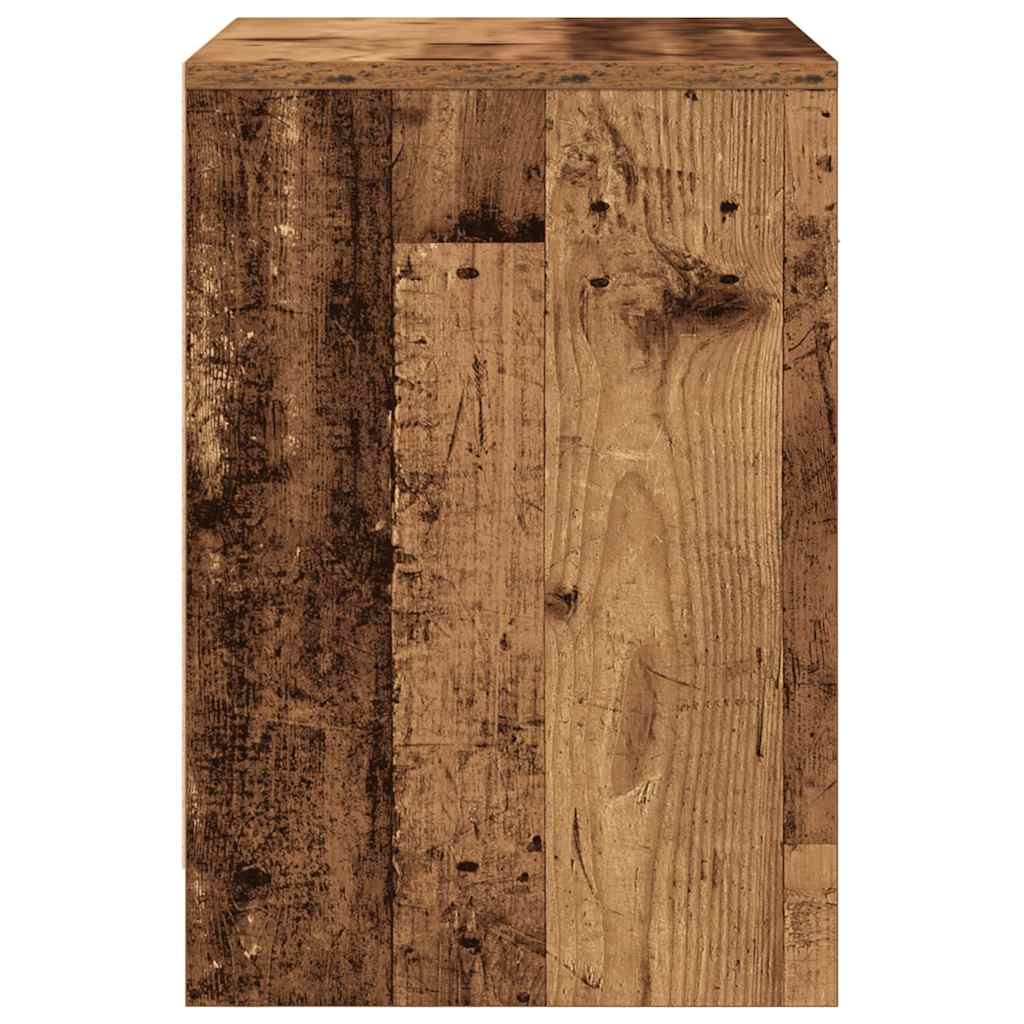 Mesas de cabeceira 2 pcs com gaveta 40x34x50 cm madeira velha