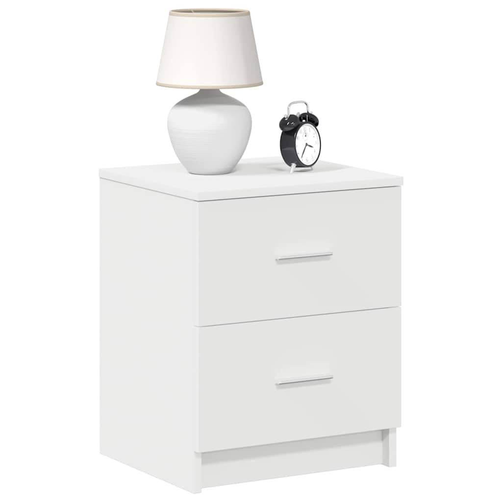 Mesa de cabeceira com 2 gavetas 40x36x50 cm branco