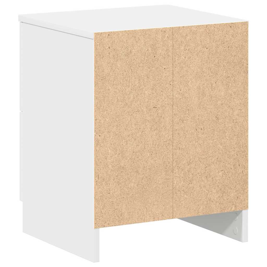 Mesa de cabeceira com 2 gavetas 40x36x50 cm branco