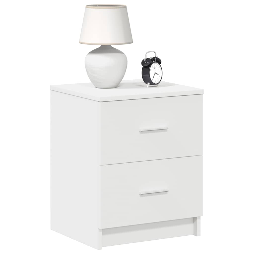 Mesas de cabeceira 2 pcs com 2 gavetas 40x36x50 cm branco