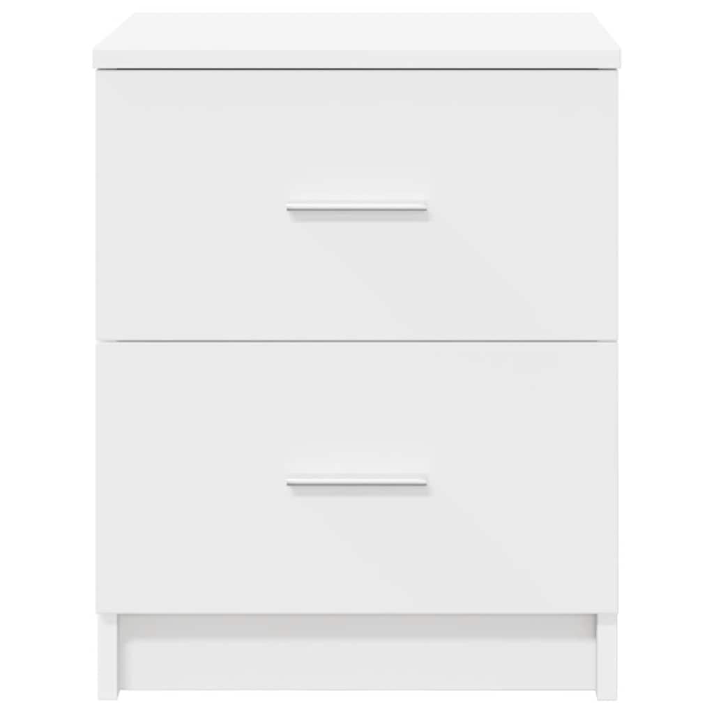 Mesas de cabeceira 2 pcs com 2 gavetas 40x36x50 cm branco