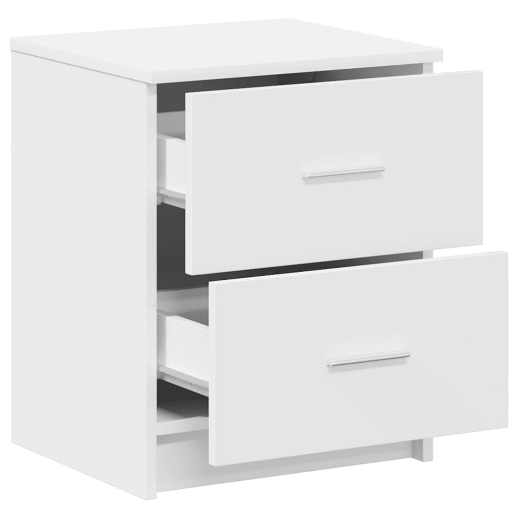 Mesas de cabeceira 2 pcs com 2 gavetas 40x36x50 cm branco
