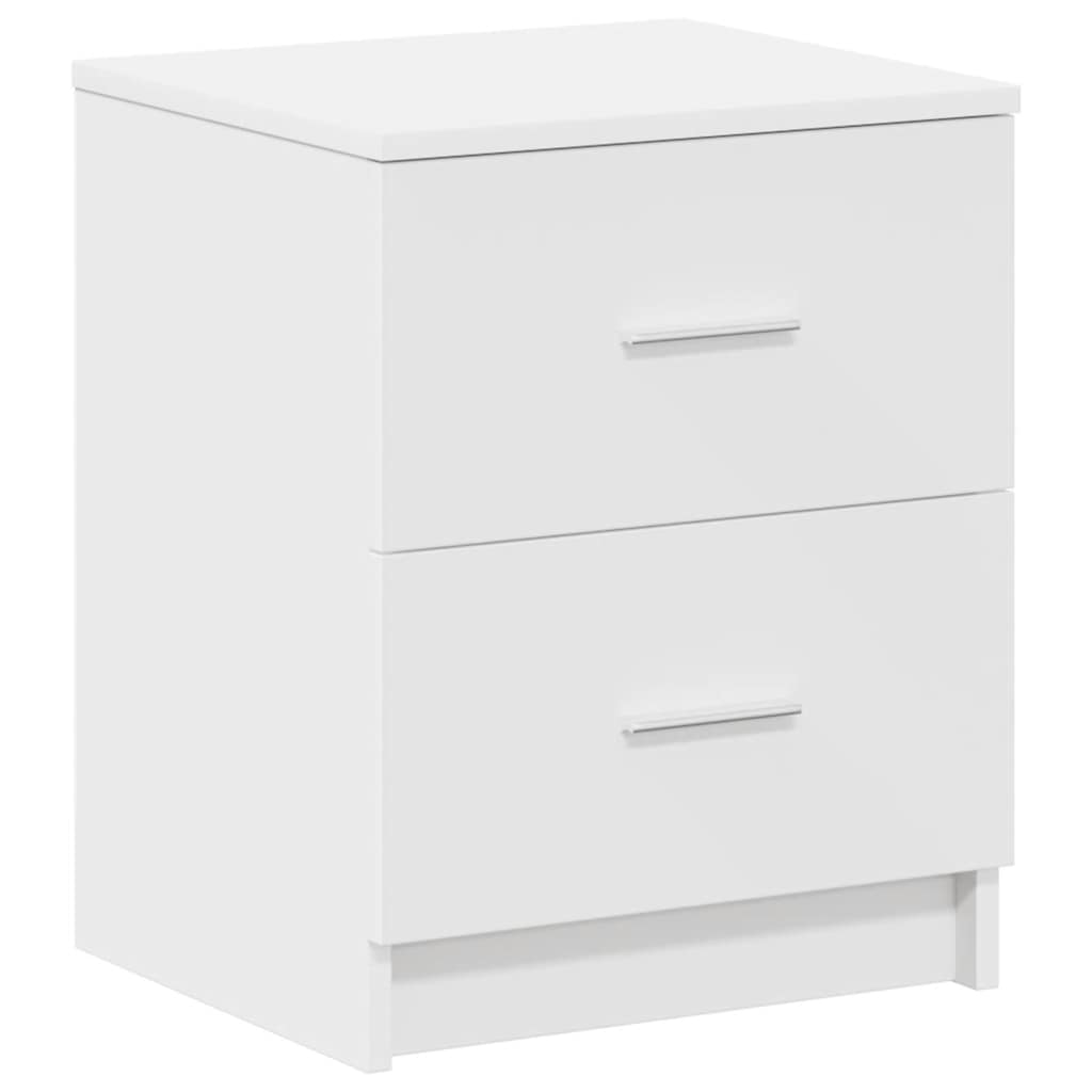 Mesas de cabeceira 2 pcs com 2 gavetas 40x36x50 cm branco