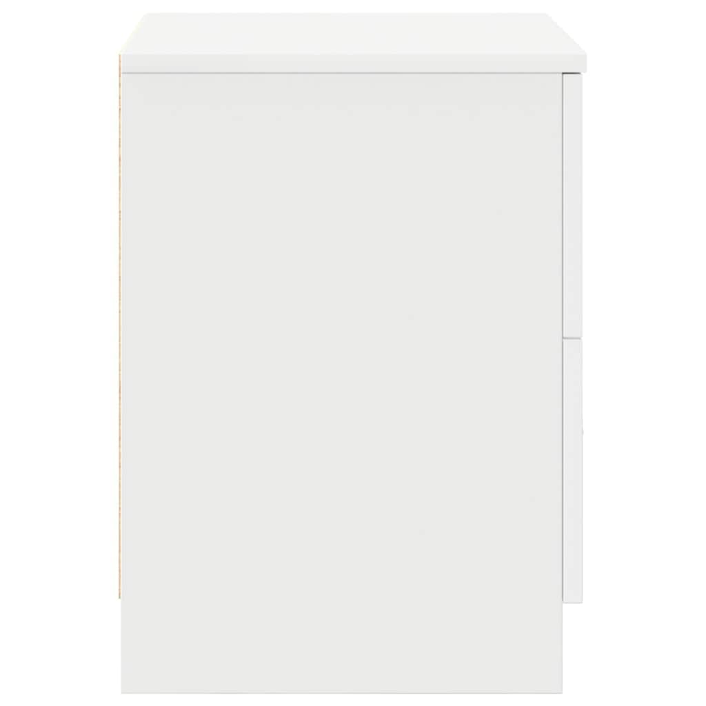 Mesas de cabeceira 2 pcs com 2 gavetas 40x36x50 cm branco