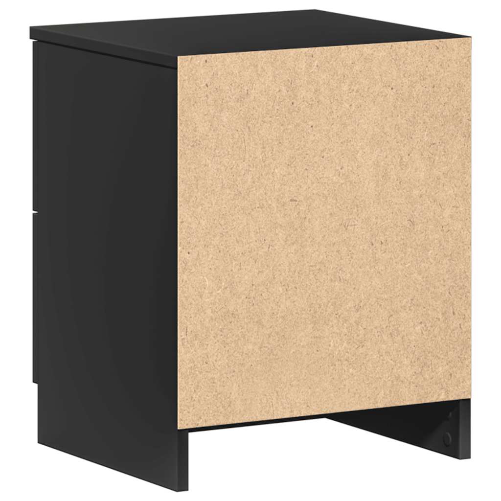 Mesas de cabeceira 2 pcs com 2 gavetas 40x36x50 cm preto