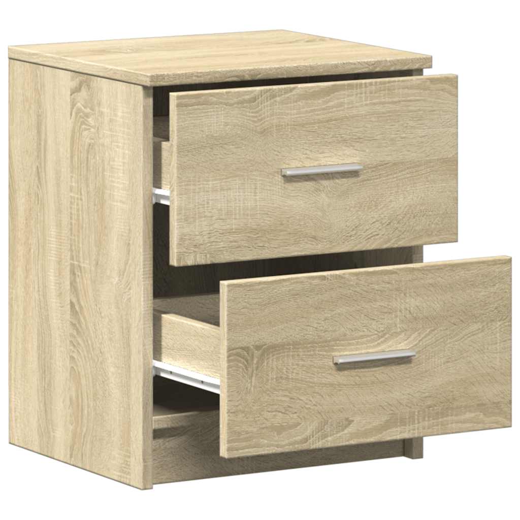Mesa de cabeceira com 2 gavetas 40x36x50 cm carvalho sonoma