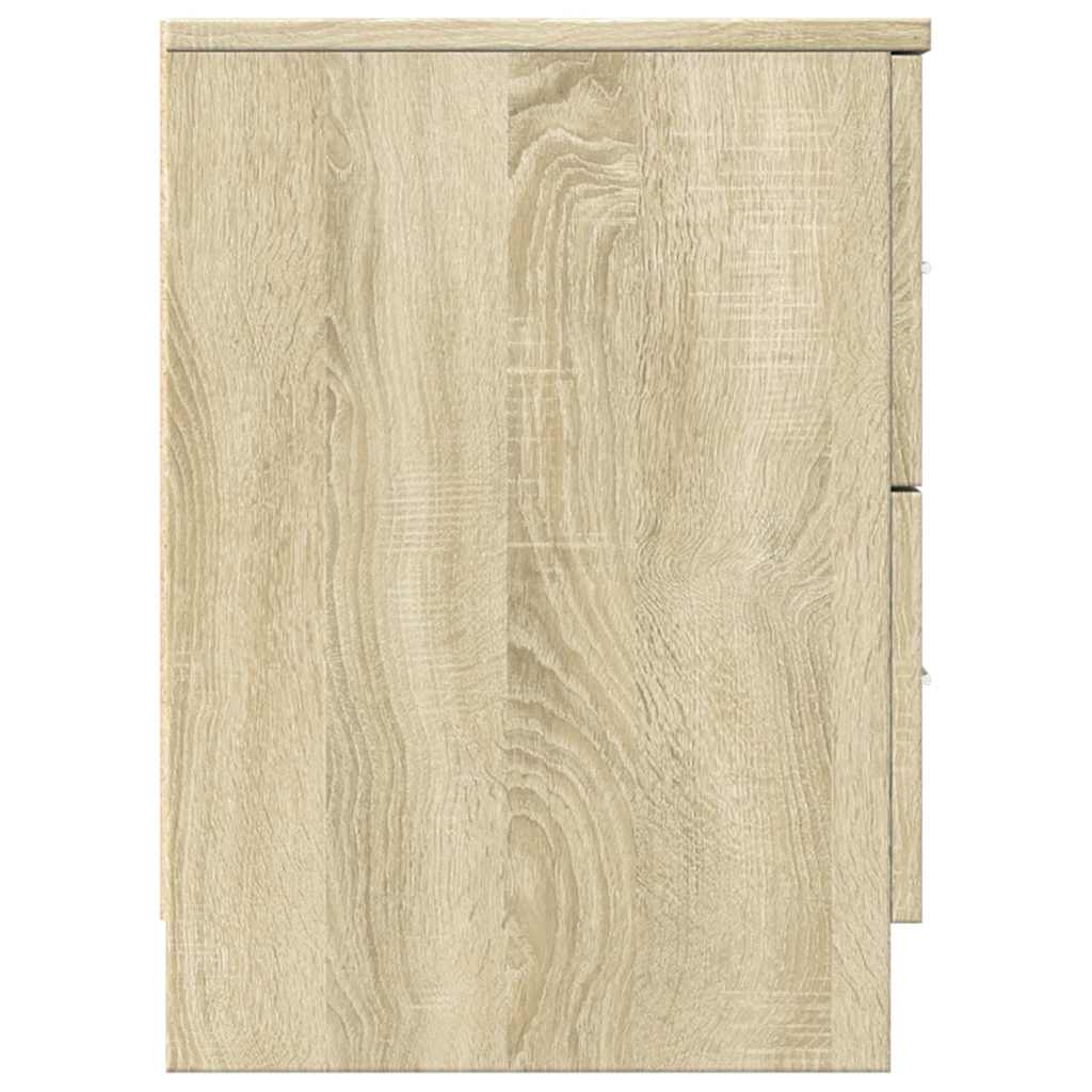 Mesa de cabeceira com 2 gavetas 40x36x50 cm carvalho sonoma