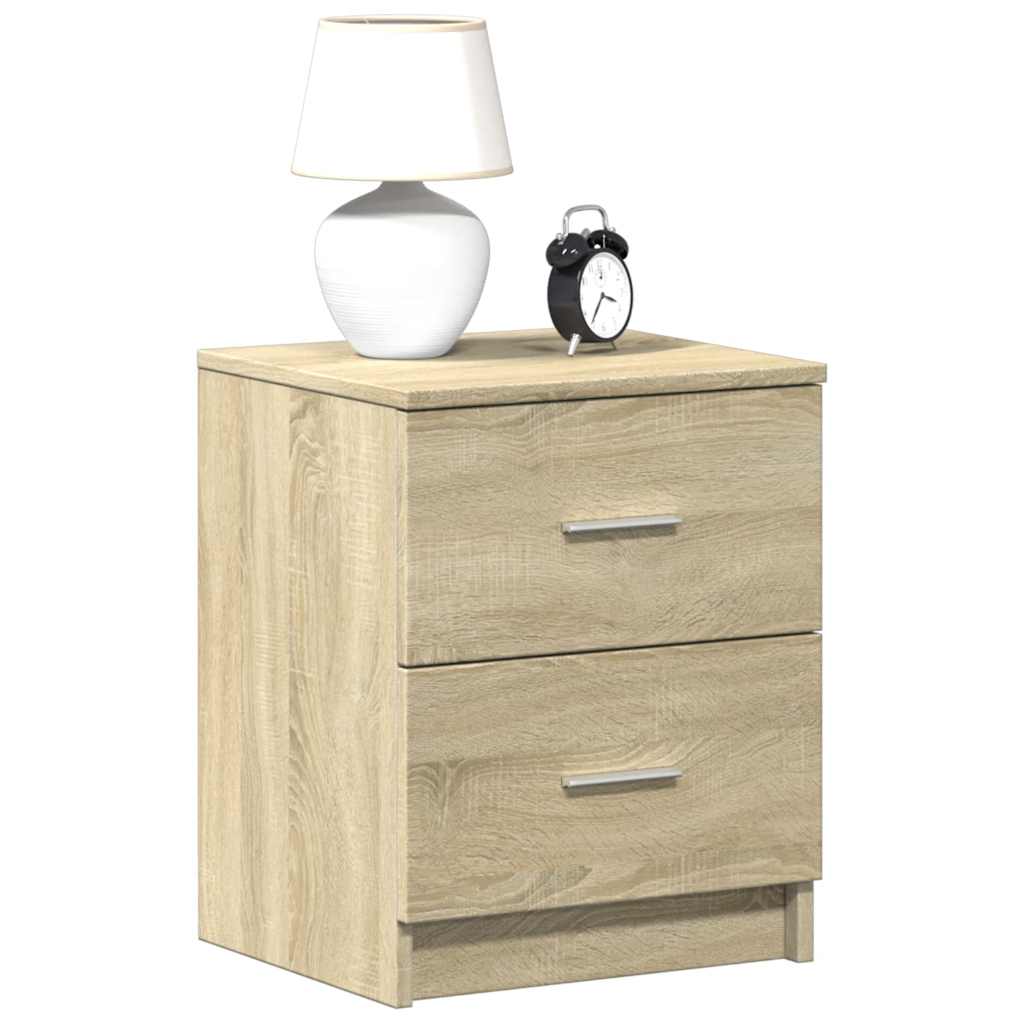 Mesa de cabeceira com 2 gavetas 40x36x50 cm carvalho sonoma