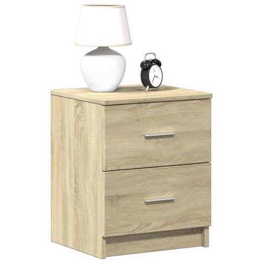Mesa de cabeceira com 2 gavetas 40x36x50 cm carvalho sonoma