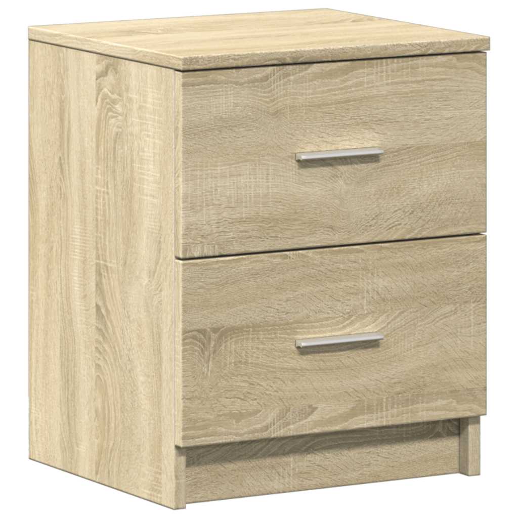 Mesas de cabeceira 2pcs c/2gavetas 40x36x50 cm carvalho sonoma
