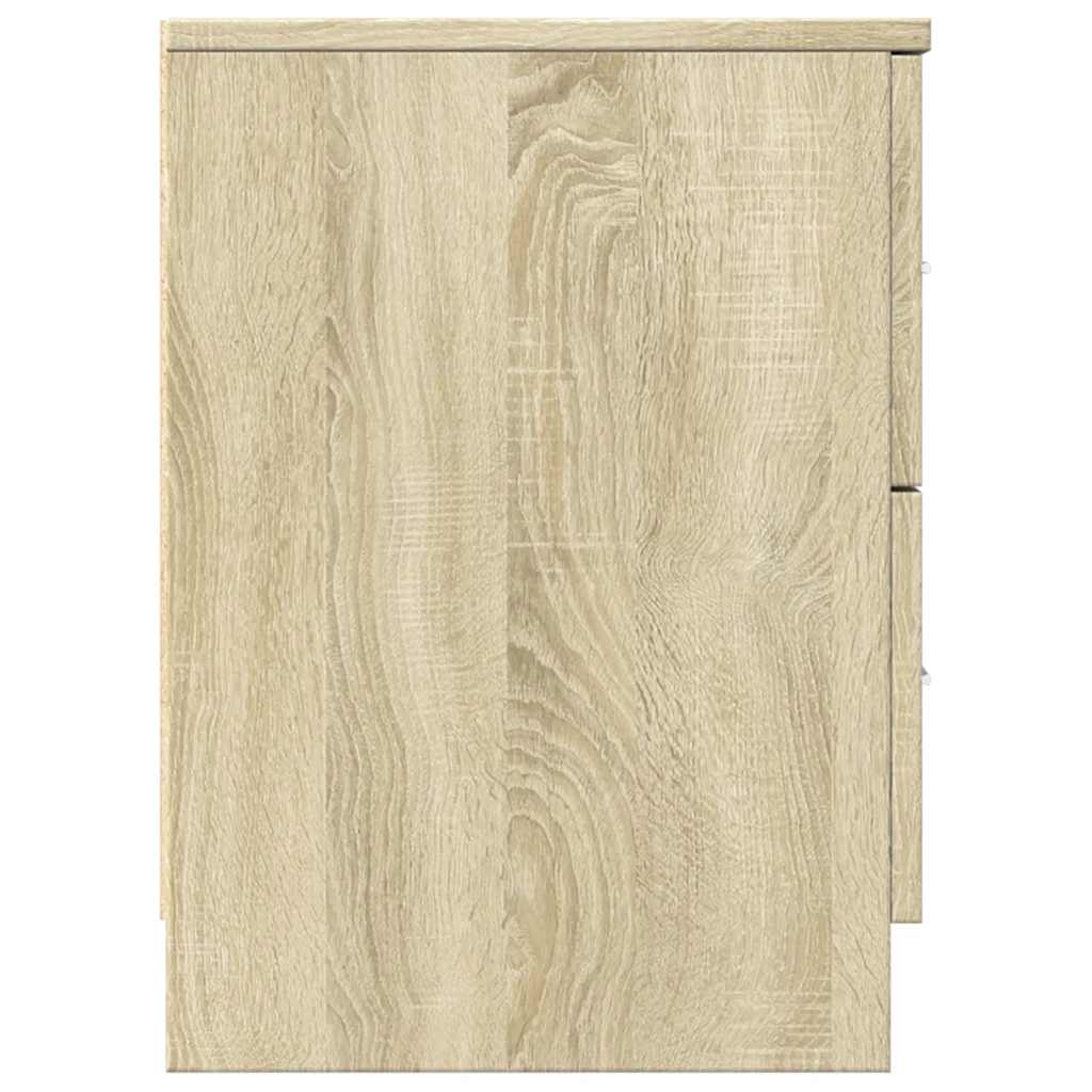 Mesas de cabeceira 2pcs c/2gavetas 40x36x50 cm carvalho sonoma