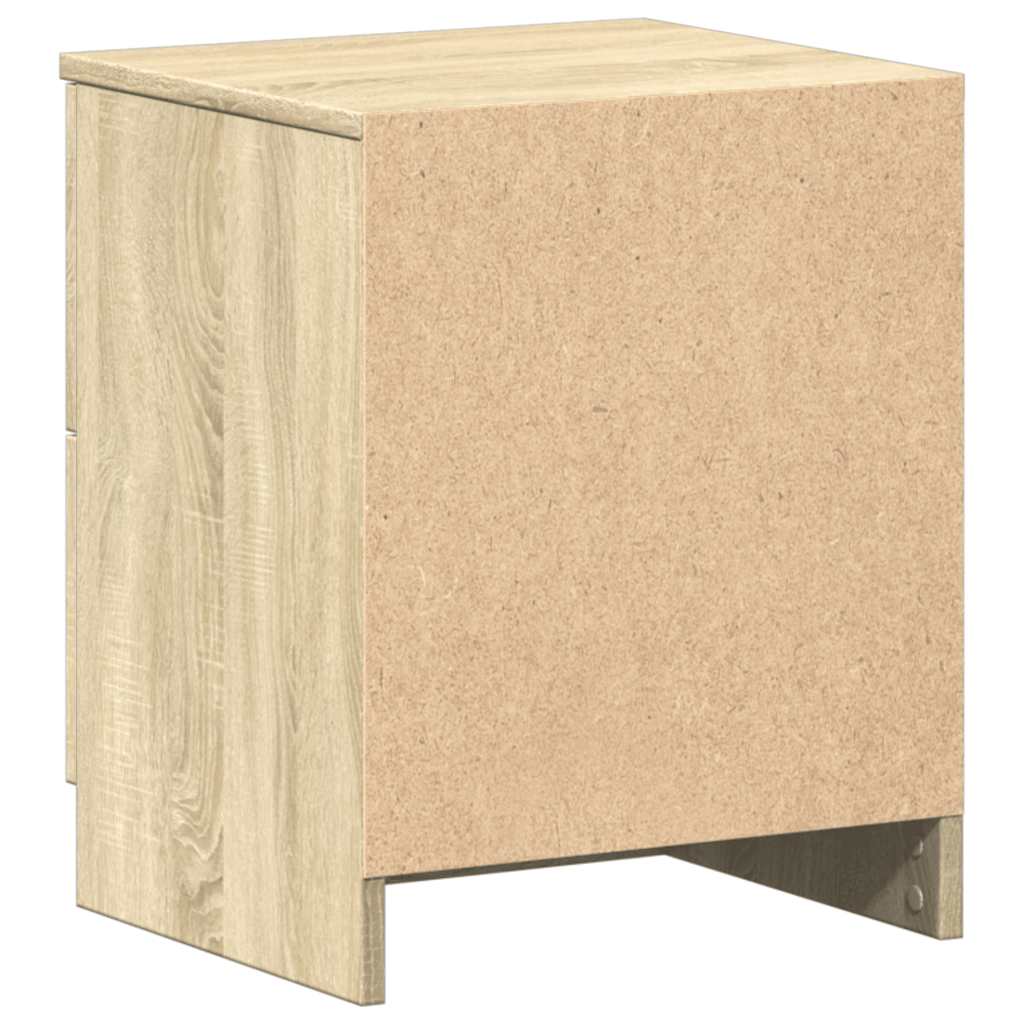 Mesas de cabeceira 2pcs c/2gavetas 40x36x50 cm carvalho sonoma