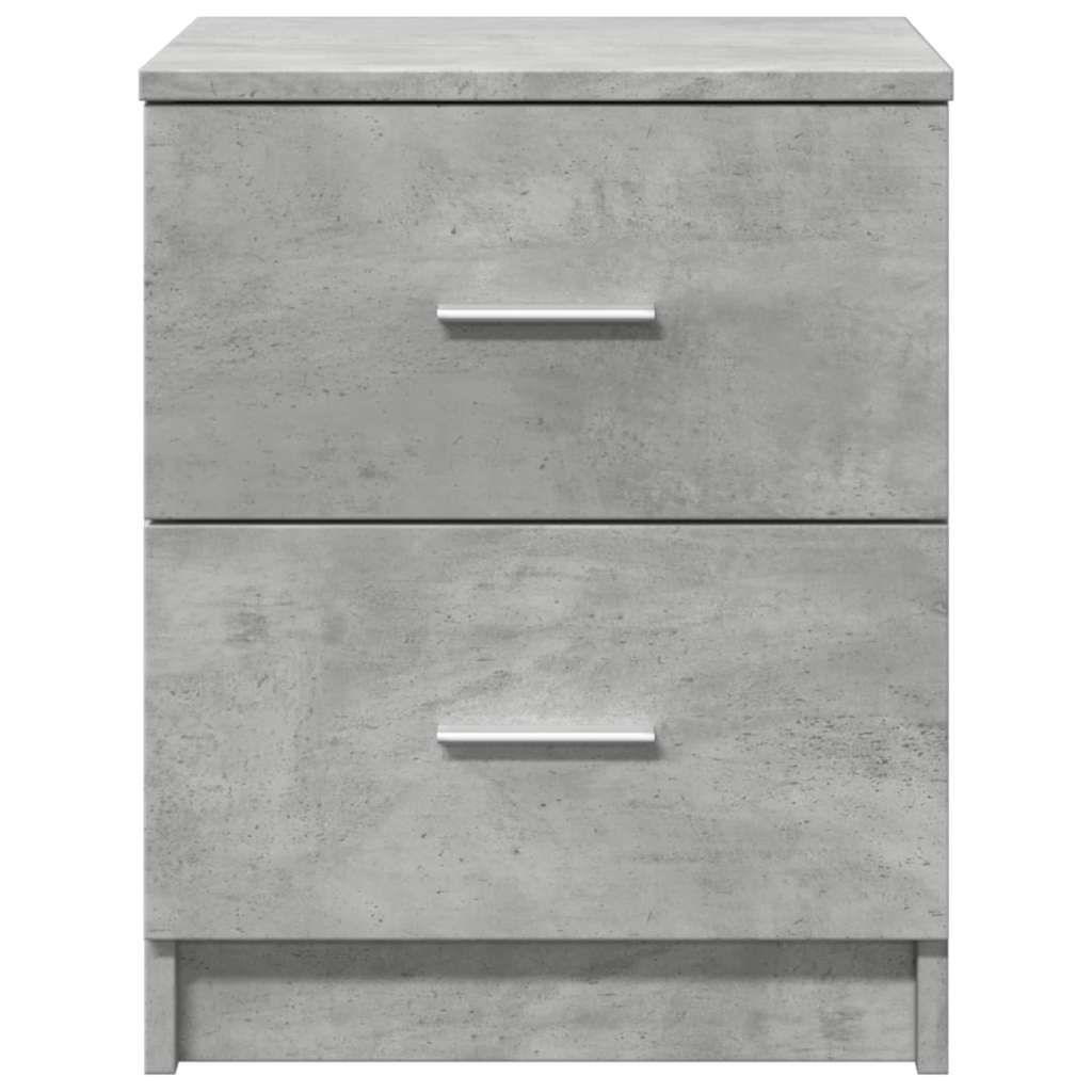Mesa de cabeceira com 2 gavetas 40x36x50 cm cinzento cimento