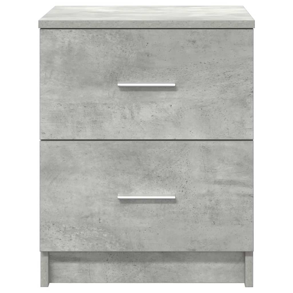 Mesas cabeceira 2pcs c/ 2gavetas 40x36x50 cm cinzento cimento