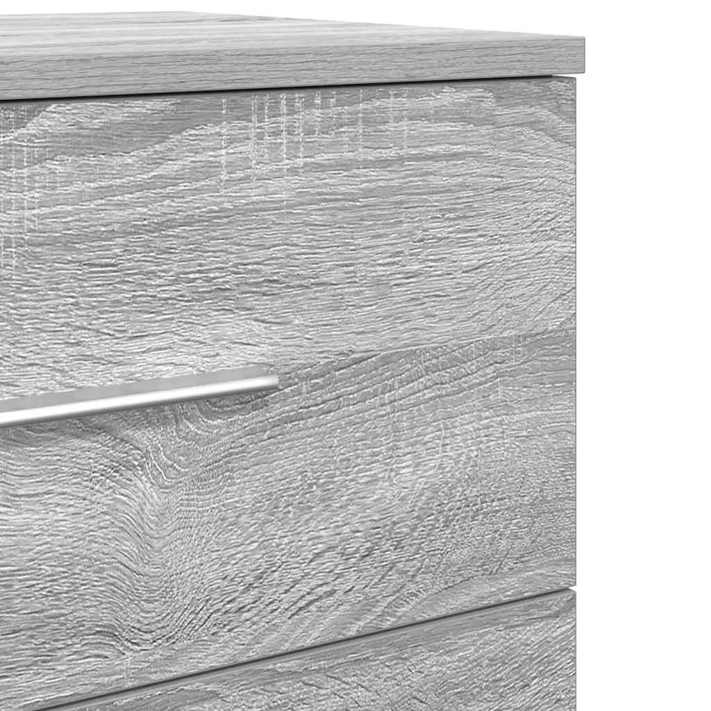 Mesas cabeceira 2pcs com 2gavetas 40x36x50 cm cinzento sonoma