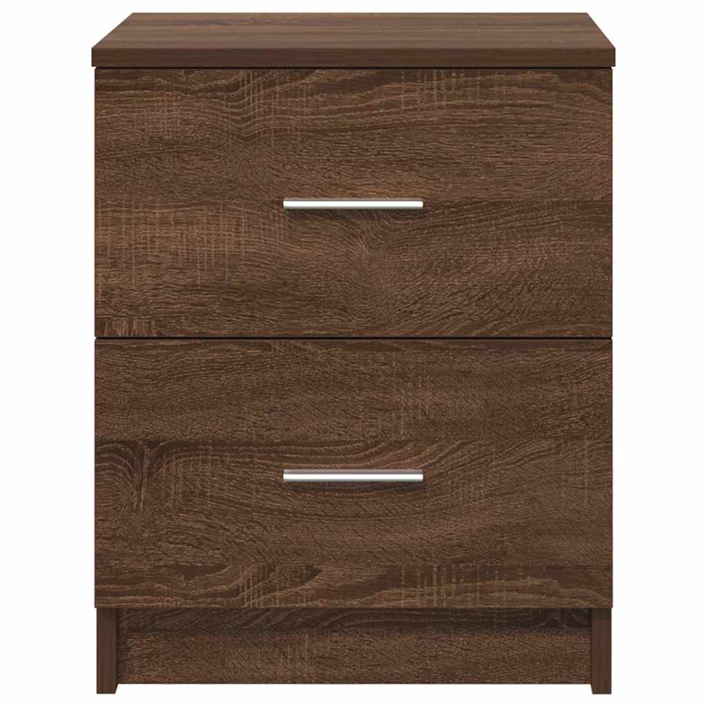 Mesas cabeceira 2pcs com 2gavetas 40x36x50 cm carvalho castanho