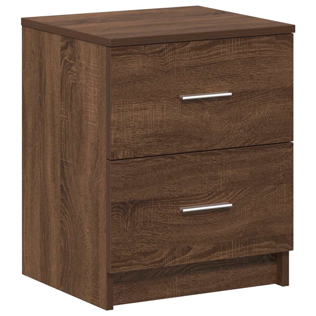 Mesas cabeceira 2pcs com 2gavetas 40x36x50 cm carvalho castanho