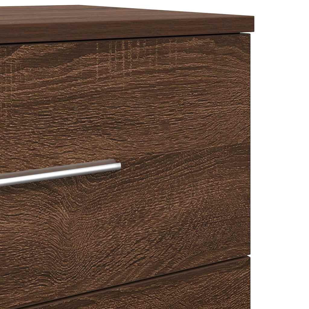 Mesas cabeceira 2pcs com 2gavetas 40x36x50 cm carvalho castanho