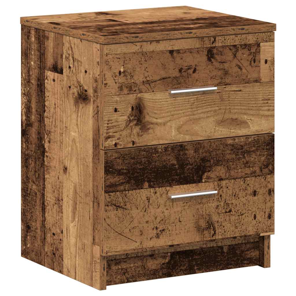 Mesas de cabeceira 2 pcs com 2gavetas 40x36x50 cm madeira velha
